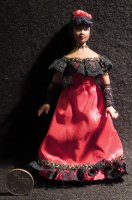 Doll - Black Woman in Red Bordello Chicken Ranch 1:12 4604