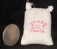 Dry Goods Sack Salt Small #WO1905(1) 1:12 Miniature