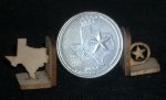 Texas & Star Wooden Bookends 1:12 Miniature Book Ends #3556