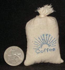 Dry Goods Sack Coffee Large #WO1905(2) 1:12 Miniature