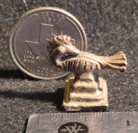 Brass ? Tribal Bird Statue Statuette 1:12 Mini BR9953