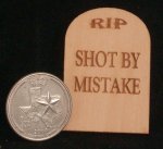 Gravestone / Tombstone Shot By Mistake 1:12 Miniature