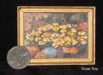 Apricot Roses & Pumpkins 1:12 Miniature Ltd. ed. Floral Painting