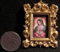 Virgin of Guadalupe Our Lady Wall Retablo Ofrenda 1:12 9701