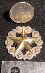 Star Metal Wall Decor 1:12 Miniature Texas 7766-15