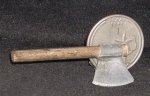 Weathered Wooden Broad Axe Ax Hatchet #WO1902 1:12 Miniature