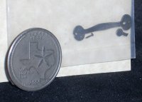 Bean Door Handle C102 Antique Tin Finish 1:12 Miniature Hardware