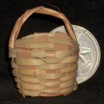 Basket w/Handle #B115(1) 1:12 Dollhouse Miniature Market Flower