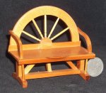 Wagon Wheel Bench #T7200 1:12 Miniature Cowboy Furniture