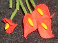 Calla Lily Red 1:12 Miniature Flower Flowers Lilies Garden #3545
