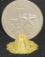 Hat Lacy Straw XS Yellow 1:12 Easter Mexican Import