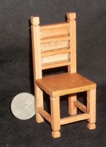 Hacienda-Style Dining Chair #MAF2222 1:12 Dollhouse Miniature
