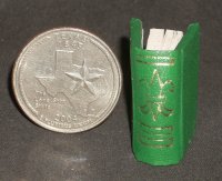 Book Gold Embossed Green #P1006(2)GRE Dollhouse Miniature Books