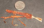 Scabbard Brown Old Leather & Rifle Gun 1:12 Miniature