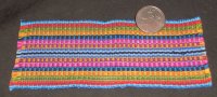 Backstrap Carpet / Rug / Blanket Blue 1:12 Miniature #9586