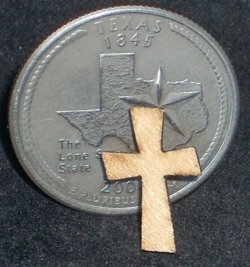Cross - Wall Wood Small 002 #CWWS002 1:12 Miniature Religious