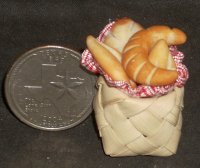 Bread in Basket Mexican Pan 1:12 Miniature Shopping #0112