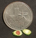Avocado Cut in Half 1:12 Dollhouse Miniature Mexican Fruit P062