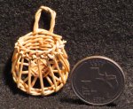 Basket Wicker Natural B110E 1:12 Mexican Miniature VARY