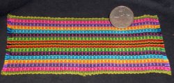 Backstrap Carpet / Rug / Blanket Green 1:12 Miniature #8874