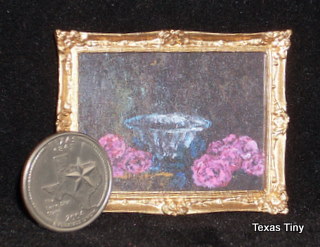 Bowl & Roses Ltd. ed.1:12 Miniature Print Still Life Floral