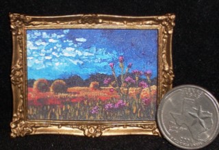 Ed Texas Landscape Print Painting "Lake Amistad" 1:12 Miniature Ltd 